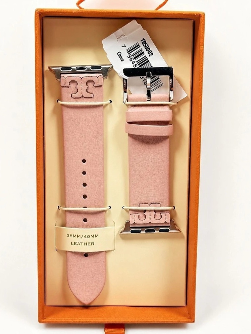 Tory Burch McGraw Band for Apple Watch McGraw Apple Watch Band Pink Leather